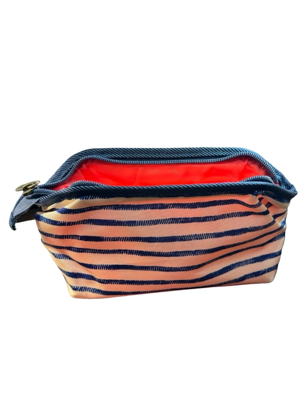 Primrose Hill London Blue White Striped Makeup Cosmetic Travel Toiletry Bag